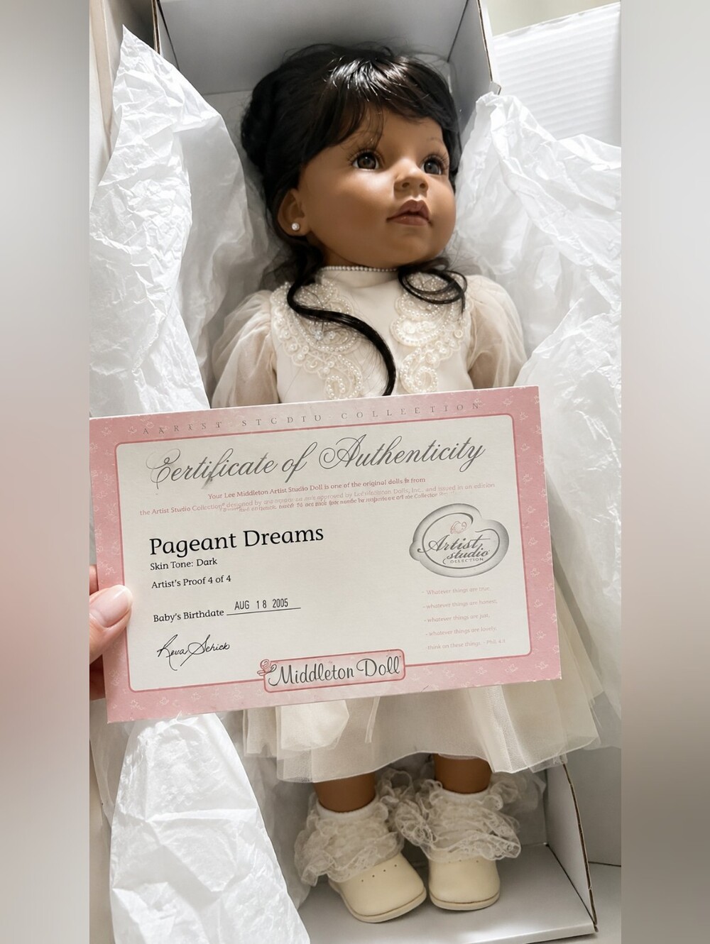 Lee Middleton Artist Studio "Pageant Dreams" Doll – Artist's Proof 4 of 4 – Reva